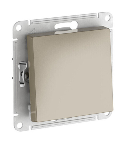 Systeme Electric AtlasDesign Шампань Переключатель 1-клавишный, сх.6, 10АХ, мех., быстрозажим. клем.