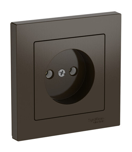 Systeme Electric AtlasDesign Мокко Розетка без заземления, 16А, в сборе, быстрозажим. клем.