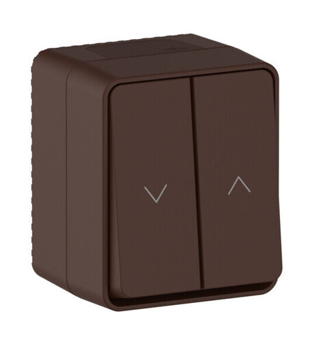 Systeme Electric AtlasDesign Profi54 Наруж Коричневый Выключатель 2-клавишный для жалюзи, 2хсх.4