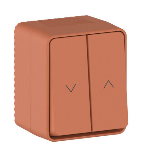 Systeme Electric AtlasDesign Profi54 Наруж Терракотовый Выключатель 2-клавишный для жалюзи, 2хсх.4