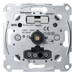 Механизм поворотно-нажимного светорегулятора-переключателя Коллекции Merten, 40-400Вт