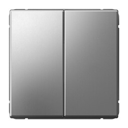 Systeme Electric ArtGallery Сталь Выключатель 2-клавишный, 10АХ, механизм, быстрозажим. клем.